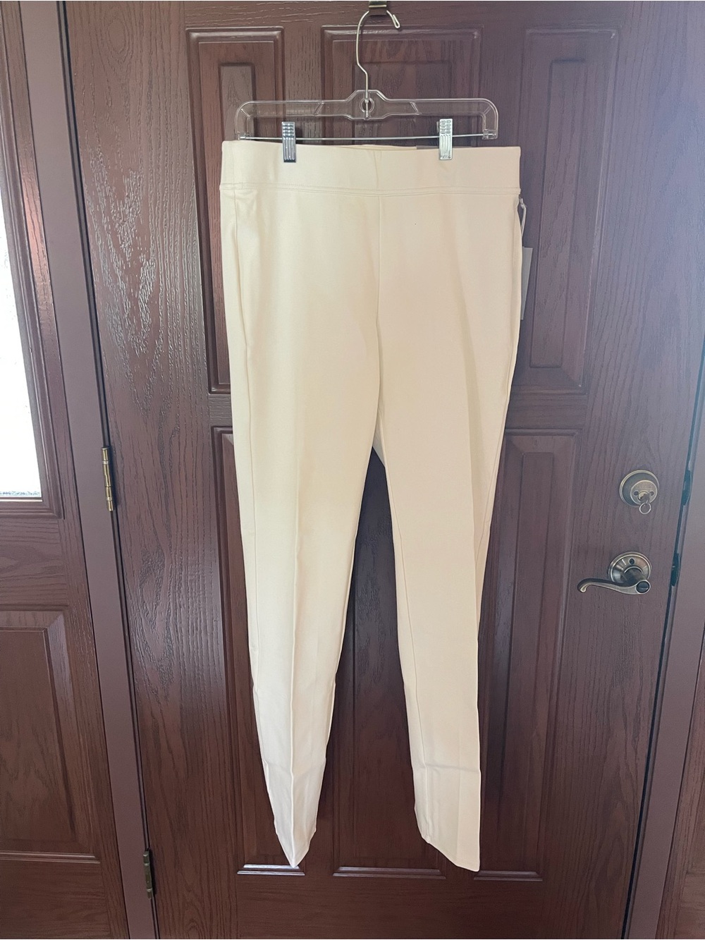 Soft Surroundings Cream / Ivory Slim Ponte Pants NWT MT (6/8)